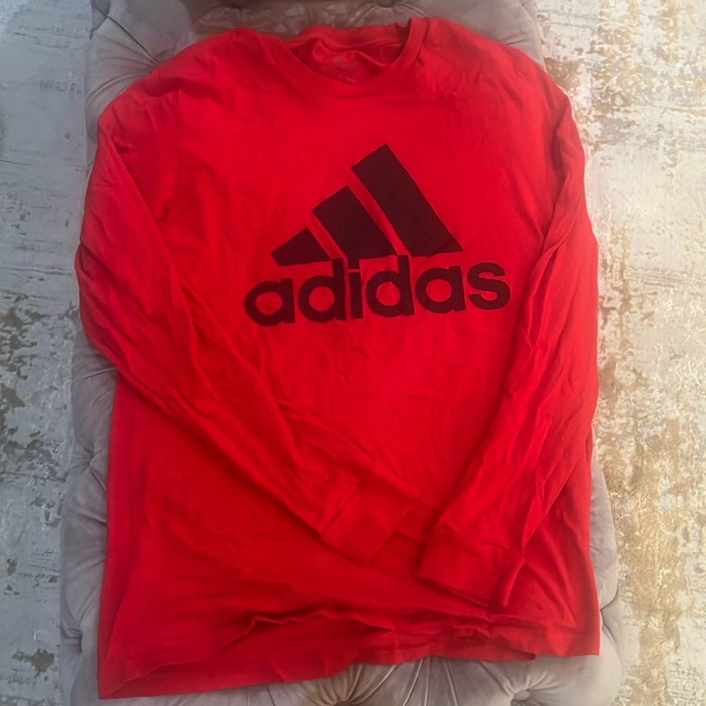 Adidas Red Long Sleeve with Original Logo